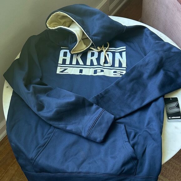 New Navy Akron Zips Hoodie - Picture 1 of 7